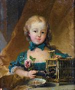 Francois Boucher Playing with a Goldfinch painting
